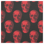 Red Skull Gothic Halloween Creepy Stof (Swatch)