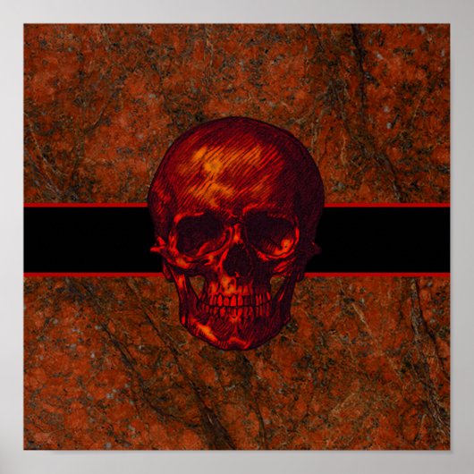 Red Skull Gothic Poster (Voorkant)