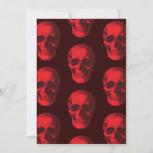 Red Skull Gothic Wedding Invitation Kaart (Achterkant)