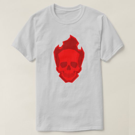 Red Skull Graphic T-Shirt – Bold Gothic Skull Desi (Design voorkant)