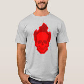 Red Skull Graphic T-Shirt – Bold Gothic Skull Desi (Voorkant)