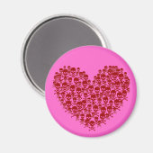 Red Skull Heart Magneet (Voorkant / Achterkant)