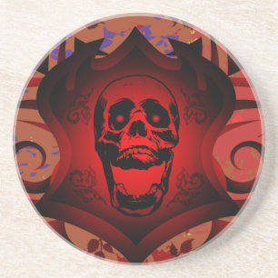 Red Skull Shield Zandsteen Onderzetter
