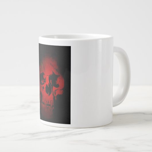 Red Skull Skeleton Fantasy Art Heavy Metal Grote Koffiekop (Voorkant rechts)