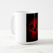 Red Skull Skeleton Fantasy Art Heavy Metal Koffiemok (Voorkant links)