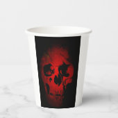 Red Skull Skeleton Fantasy Art Heavy Metal Papieren Bekers (Voorkant)