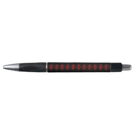 Red Skull Skeleton Fantasy Art Heavy Metal Pen