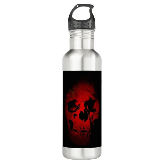 Red Skull Skeleton Fantasy Art Heavy Metal Waterfles (Voorkant)