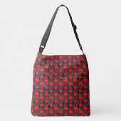 Red Skulls and Sunflower Series Design 1 Crossbody Tas (Achterkant)