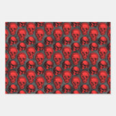 Red Skulls and Sunflower Series Design 1 Inpakpapier Vel (Voorkant)