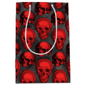 Red Skulls and Sunflower Series Design 1 Medium Cadeauzakje (Voorkant)