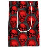 Red Skulls and Sunflower Series Design 1 Medium Cadeauzakje (Achterkant)