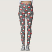 Red Skulls and Sunflower Series Design 3 Leggings (Voorkant)