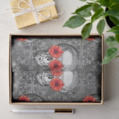 Red Skulls and Sunflower Series Design 3 Tissuepapier (Geschenk)
