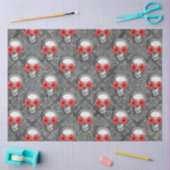 Red Skulls and Sunflower Series Design 3 Tissuepapier (Craft)