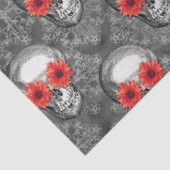 Red Skulls and Sunflower Series Design 3 Tissuepapier (Detail)