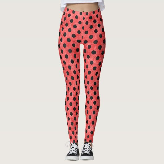 Red Skulls and Sunflower Series Design 4 Leggings (Voorkant)