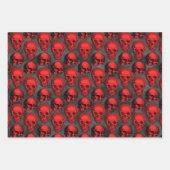 Red Skulls and Sunflower Series Design 5 Inpakpapier Vel (Voorkant 2)