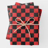 Red Skulls and Sunflower Series Design 5 Inpakpapier Vel (In situ)