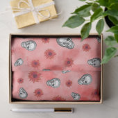Red Skulls en Sunflower Series Design 6 Tissuepapier (Geschenk)