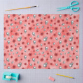 Red Skulls en Sunflower Series Design 6 Tissuepapier (Craft)