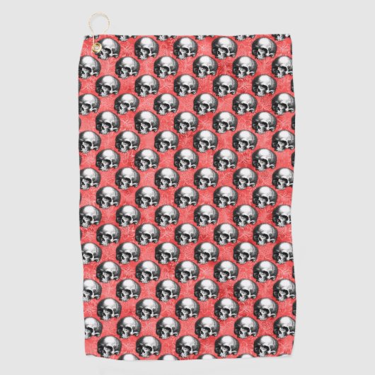 Red Skulls en Sunflower Series Design 8 Golfhanddoek (Voorkant)