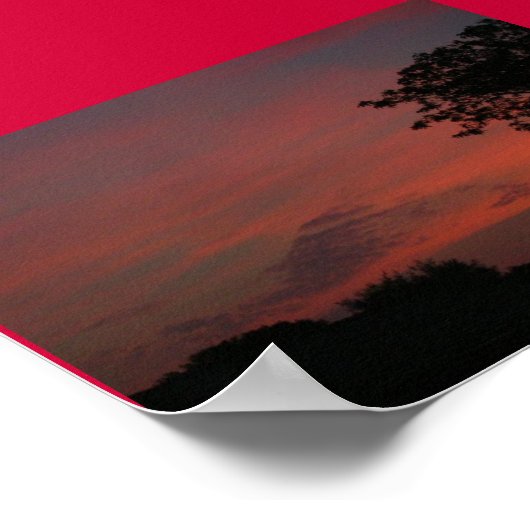 "Red Sky bij nacht........ " Poster (Hoek)