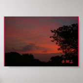 "Red Sky bij nacht........ " Poster (Voorkant)