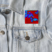 Red Sky Blue Leaves Button (In situ)