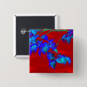 Red Sky Blue Leaves Button (Voorkant /achterkant)