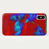 Red Sky Blue Leaves Case-Mate iPhone Case (Achterkant (horizontaal))