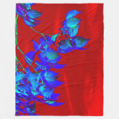 Red Sky Blue Leaves Fleece Deken (Voorkant)