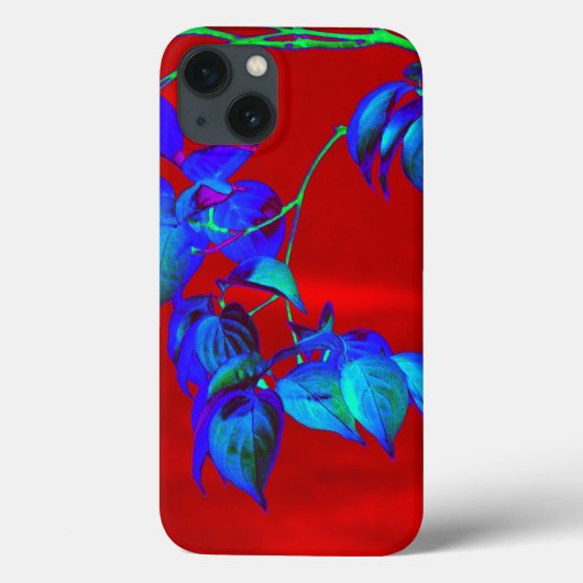 Red Sky Blue Leaves iPad-draagtas Case-Mate iPhone Case (Achterkant)