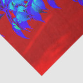 Red Sky Blue Leaves Tissuepapier (Detail)