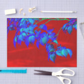 Red Sky Blue Leaves Tissuepapier (Craft)