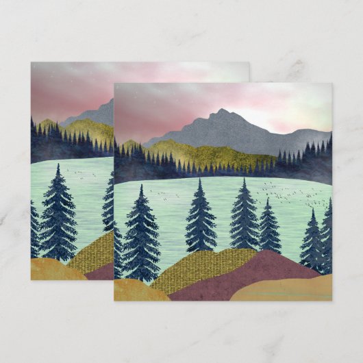 Red Sky Lake Landscape (Voorkant / Achterkant)