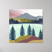 Red Sky Lake Landscape Canvas Afdruk (Voorkant)