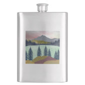 Red Sky Lake Landscape Flacon (Voorkant)