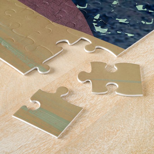 Red Sky Lake Landscape Legpuzzel (Zijkant)