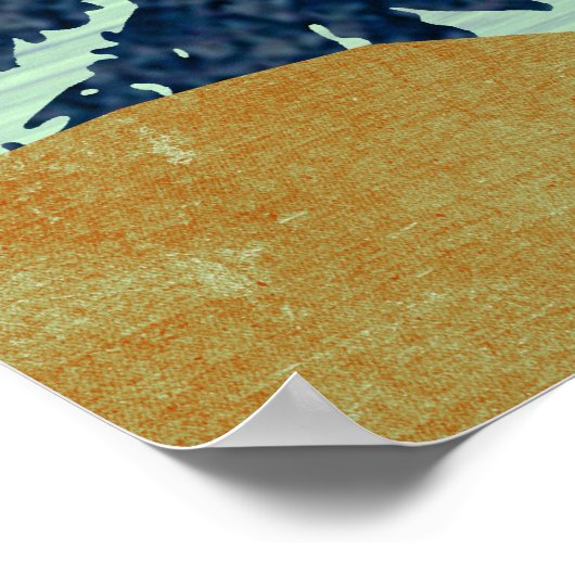 Red Sky Lake Landscape Poster (Hoek)