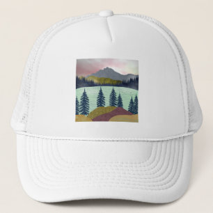 Red Sky Lake Landscape Trucker Pet