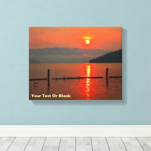 Red Sky om 's morgens Canvas Afdruk (Insitu (Houten vloer))