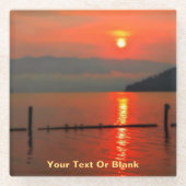 Red Sky om 's morgens Glazen Onderzetter (Voorkant)