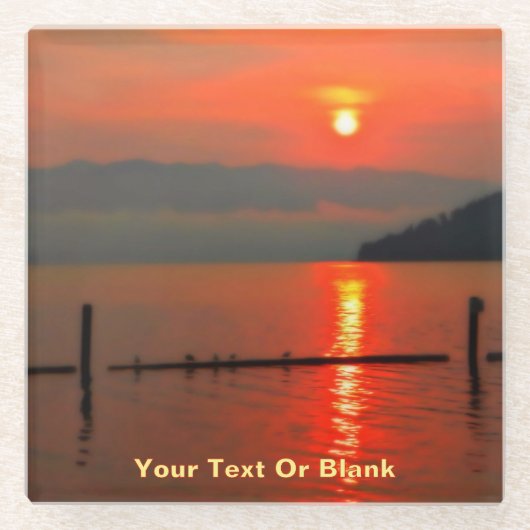 Red Sky om 's morgens Glazen Onderzetter (Voorkant)