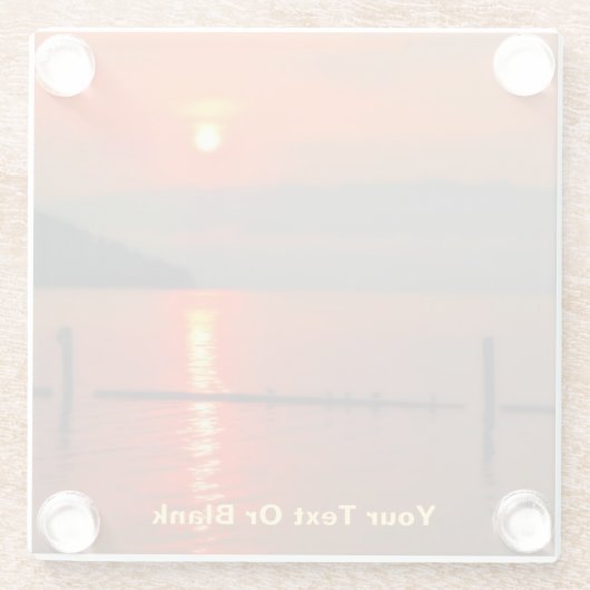 Red Sky om 's morgens Glazen Onderzetter (Achterkant)