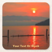 Red Sky om 's morgens Kartonnen Onderzetters (Voorkant)