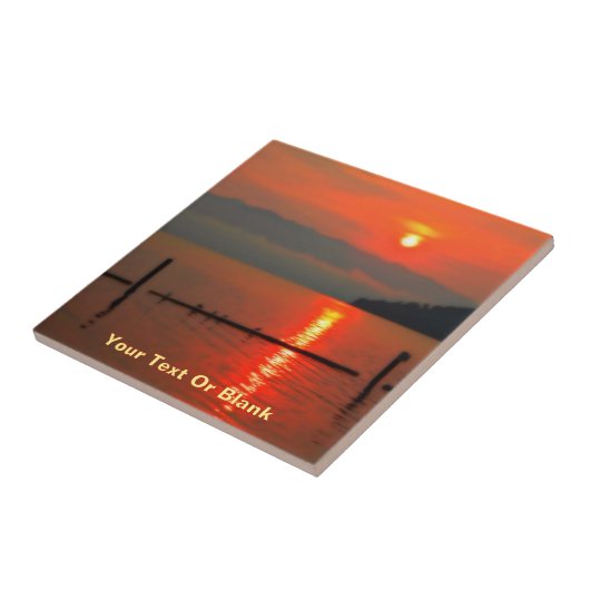 Red Sky om 's morgens Tegeltje (Zijkant)