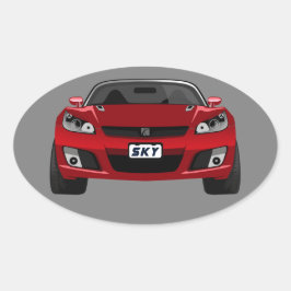 Red Sky Ovale Sticker