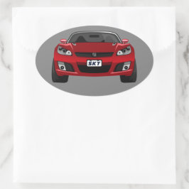 Red Sky Ovale Sticker