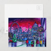 Red Sky over Belfast City Hall Briefkaart (Voorkant / Achterkant)